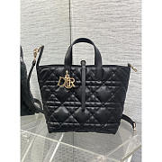 Dior Medium Toujours Vertical Tote Bag Black 20x22x18.5cm - 1