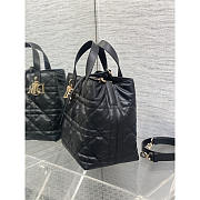 Dior Medium Toujours Vertical Tote Bag Black 20x22x18.5cm - 5