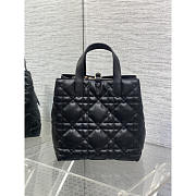 Dior Medium Toujours Vertical Tote Bag Black 20x22x18.5cm - 3