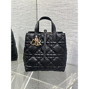 Dior Medium Toujours Vertical Tote Bag Black 20x22x18.5cm - 2