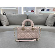 Dior Lady D-Joy Mini Bag Light Pink 16x9x5cm - 3