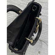 Dior Lady D-Joy Bag Metallic Beads Sequins Black 26cm - 5