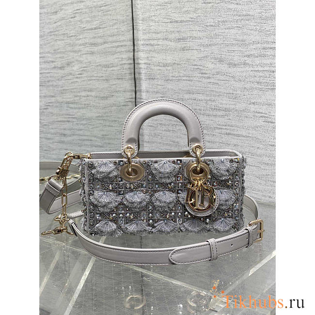 Dior Geanta Lady D-Joy In Gray 26cm - 1