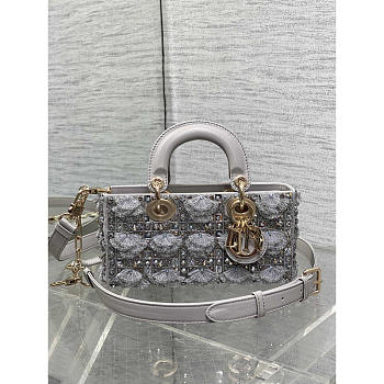 Dior Geanta Lady D-Joy In Gray 26cm