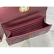 Dior Miss Caro Top Handle Pouch Red Wine 24x12x4cm - 6