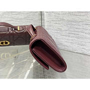 Dior Miss Caro Top Handle Pouch Red Wine 24x12x4cm - 5
