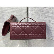 Dior Miss Caro Top Handle Pouch Red Wine 24x12x4cm - 3
