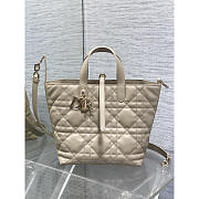 Dior Medium Toujours Vertical Tote Bag Beige 20x22x18.5cm - 1