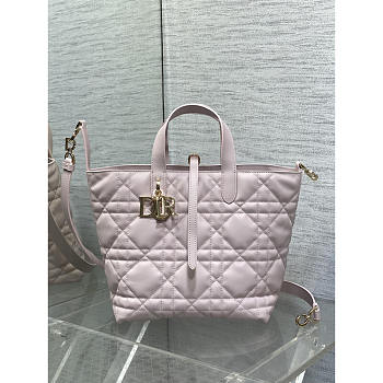 Dior Medium Toujours Vertical Tote Bag Light Pink 20x22x18.5cm