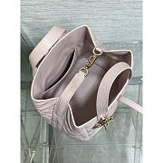 Dior Medium Toujours Vertical Tote Bag Light Pink 20x22x18.5cm - 6
