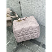 Dior Medium Toujours Vertical Tote Bag Light Pink 20x22x18.5cm - 4