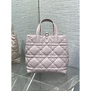 Dior Medium Toujours Vertical Tote Bag Light Pink 20x22x18.5cm - 3