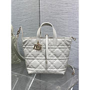 Dior Medium Toujours Vertical Tote Bag White 20x22x18.5cm - 1