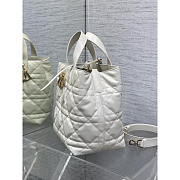 Dior Medium Toujours Vertical Tote Bag White 20x22x18.5cm - 5