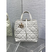 Dior Medium Toujours Vertical Tote Bag White 20x22x18.5cm - 3