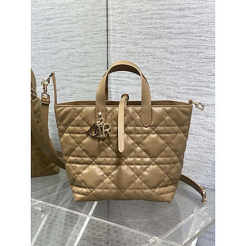 Dior Medium Toujours Vertical Tote Bag Tan 20x22x18.5cm