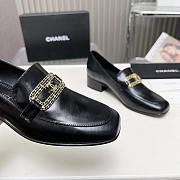 Chanel Moccasins Calfskin Black Loafers - 5