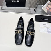 Chanel Moccasins Calfskin Black Loafers - 2