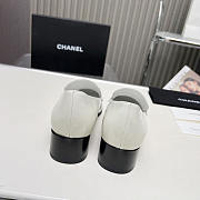 Chanel Moccasins Calfskin White Loafers - 4