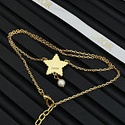 Dior Star Necklace With Pearl In Gold - 4