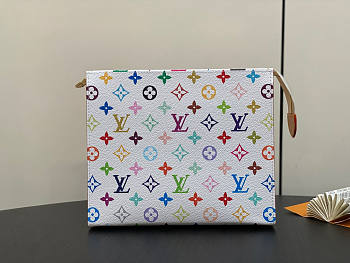 Louis Vuitton LV x TM Toiletry Pouch White Multicolored 25x20x5.5cm