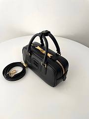 Miu Miu Arcadie Leather Bag Black 22x10.5x7.5cm - 6