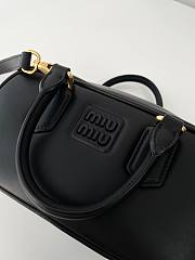 Miu Miu Arcadie Leather Bag Black 22x10.5x7.5cm - 4