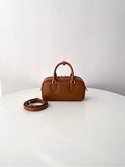 Miu Miu Arcadie Leather Bag Brown 22x10.5x7.5cm - 4