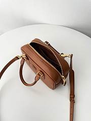 Miu Miu Arcadie Leather Bag Brown 22x10.5x7.5cm - 2