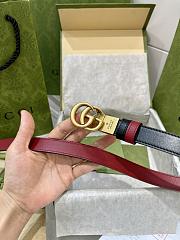 Gucci Red Black Belt 2cm - 5