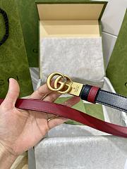 Gucci Red Black Belt 2cm - 3