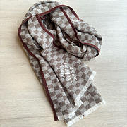 Louis Vuitton LV Monogram Scarf Brown 180x30cm - 4