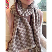 Louis Vuitton LV Monogram Scarf Brown 180x30cm - 3