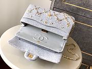 Chanel Medium Flap Bag Denim Gold 25cm - 5