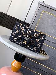 Chanel Medium Flap Bag Black Denim Gold 25cm - 1