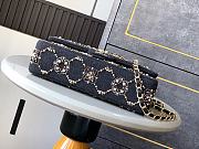 Chanel Medium Flap Bag Black Denim Gold 25cm - 5