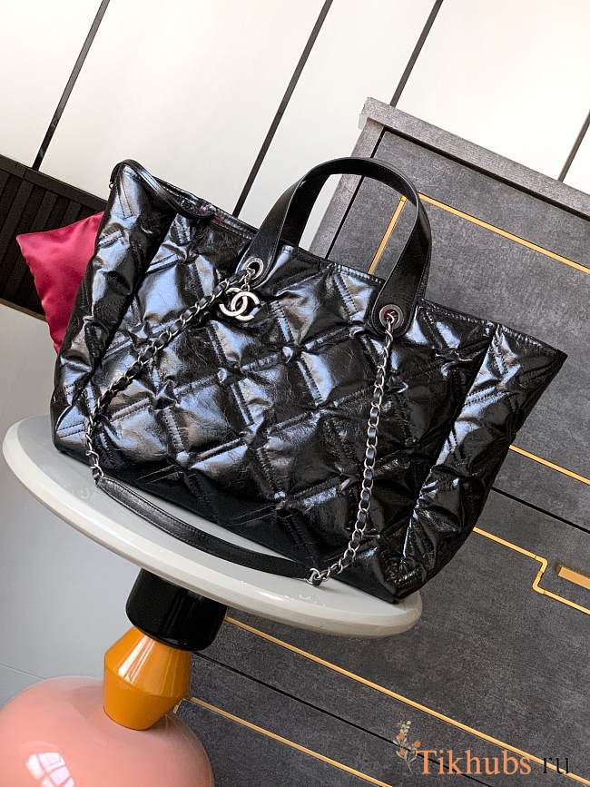 Chanel Shopping Tote Bag Black 35x29x14cm - 1