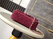 Chanel Flap Bag Red Suede 20cm - 2