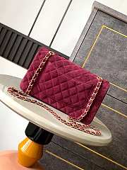 Chanel Flap Bag Red Suede Gold 25cm - 4