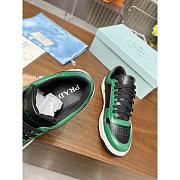 Prada Downtown Leather Sneakers Green Black - 2