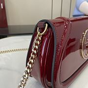 Gucci Blondie Small Shoulder Bag Red Patent 29.5x12.5x7cm - 6