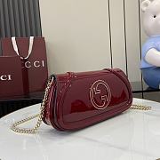 Gucci Blondie Small Shoulder Bag Red Patent 29.5x12.5x7cm - 5