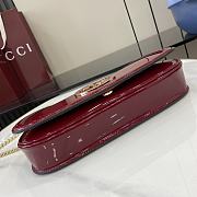 Gucci Blondie Small Shoulder Bag Red Patent 29.5x12.5x7cm - 4