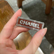 Chanel Logo Hairpin Silver - 3