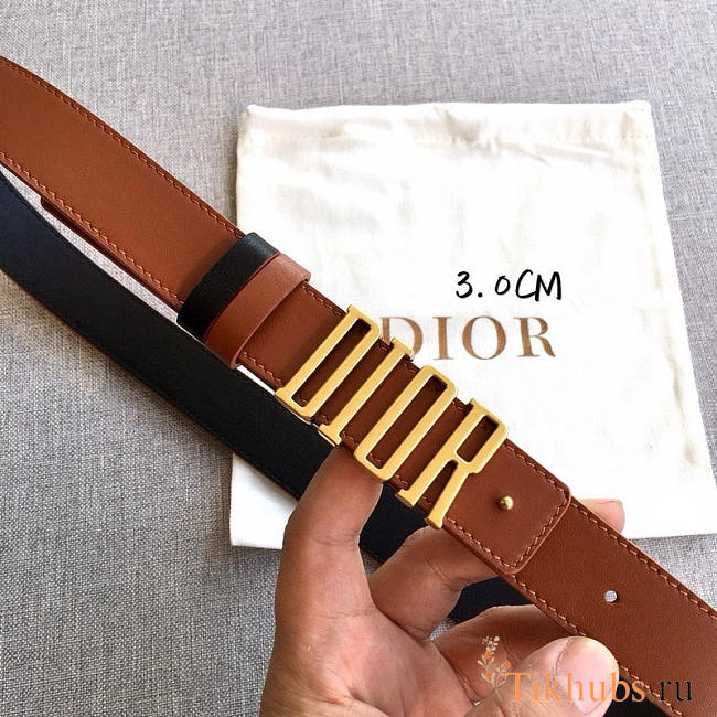 Dior D-Fence Reversible Belt Brown 3cm - 1