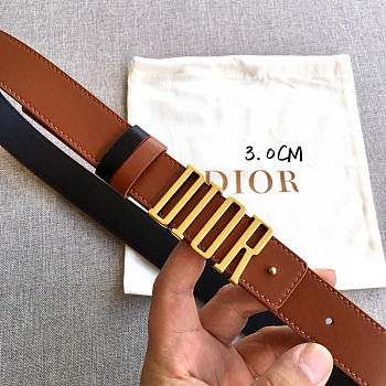 Dior D-Fence Reversible Belt Brown 3cm