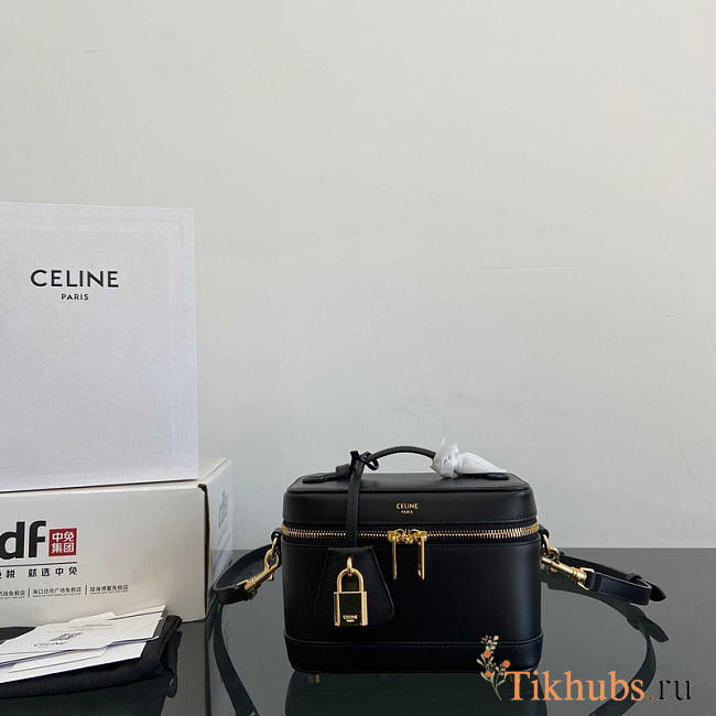 Celine Vanity Case Black Bag 18x12x18cm - 1