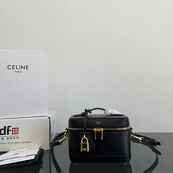 Celine Vanity Case Black Bag 18x12x18cm