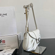 Celine Teen Polly Supple White Calfskin 29.5x14.5x3cm - 3