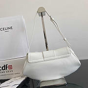 Celine Teen Polly Supple White Calfskin 29.5x14.5x3cm - 4